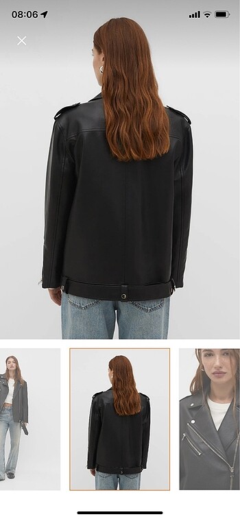 Oversize deri ceket