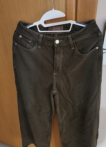27 Beden kahverengi Renk Bol paça Jean