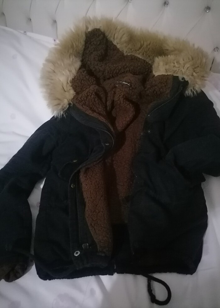 İçi kürklü ceket tarzı mont - Görsel 3