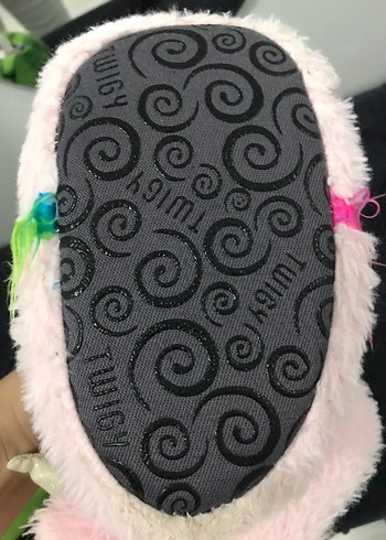 Kız Çocuk Pembe Unicorn Peluş Ev Terliği - Görsel 4