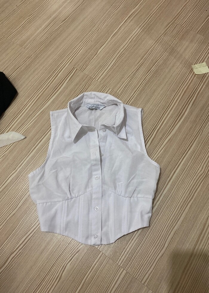 Crop gömlek - Görsel 2