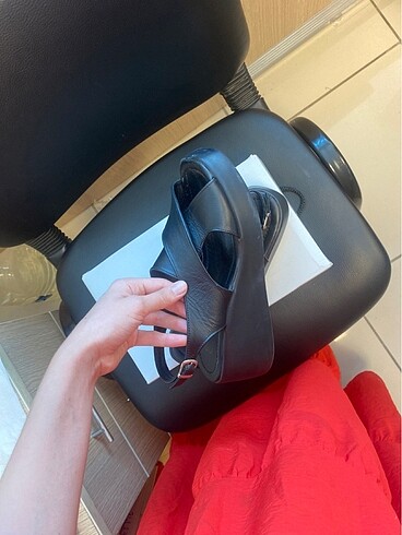 Hakiki deri sandalet - Görsel 5