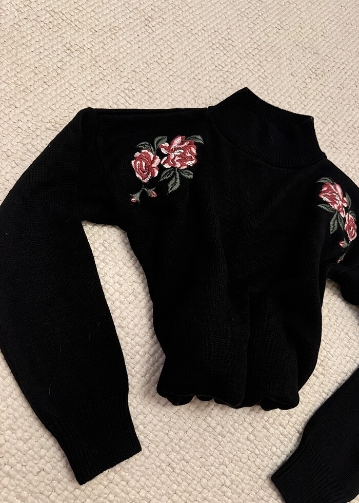 Çiçekli kazak - Görsel 2