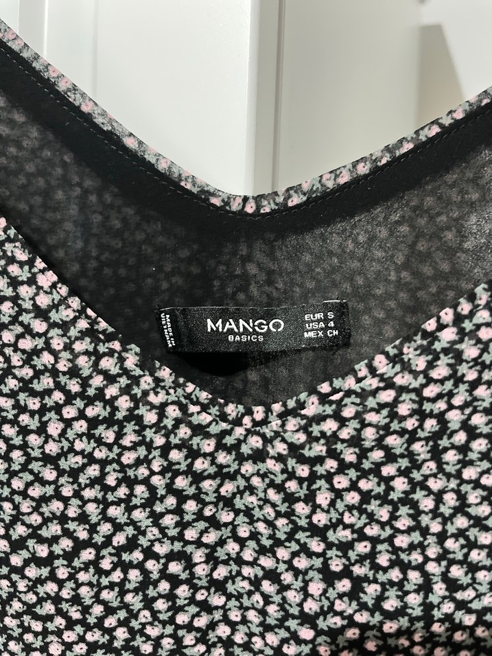 Mango Desenli V Yakalı Mini Elbise - Görsel 3