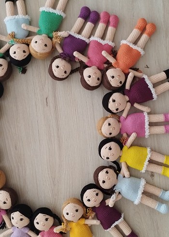 Renkli Örgü Bebek Seti