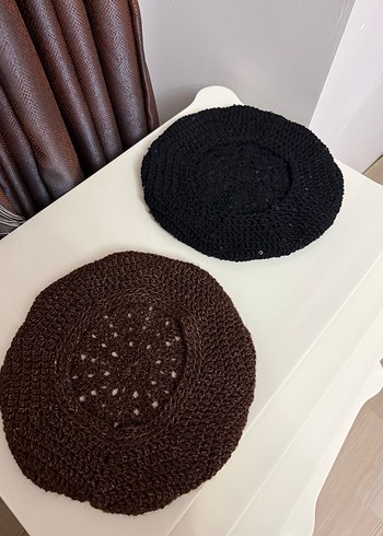 Kadın Örgü Bohem Bere - Kahverengi - Görsel 3