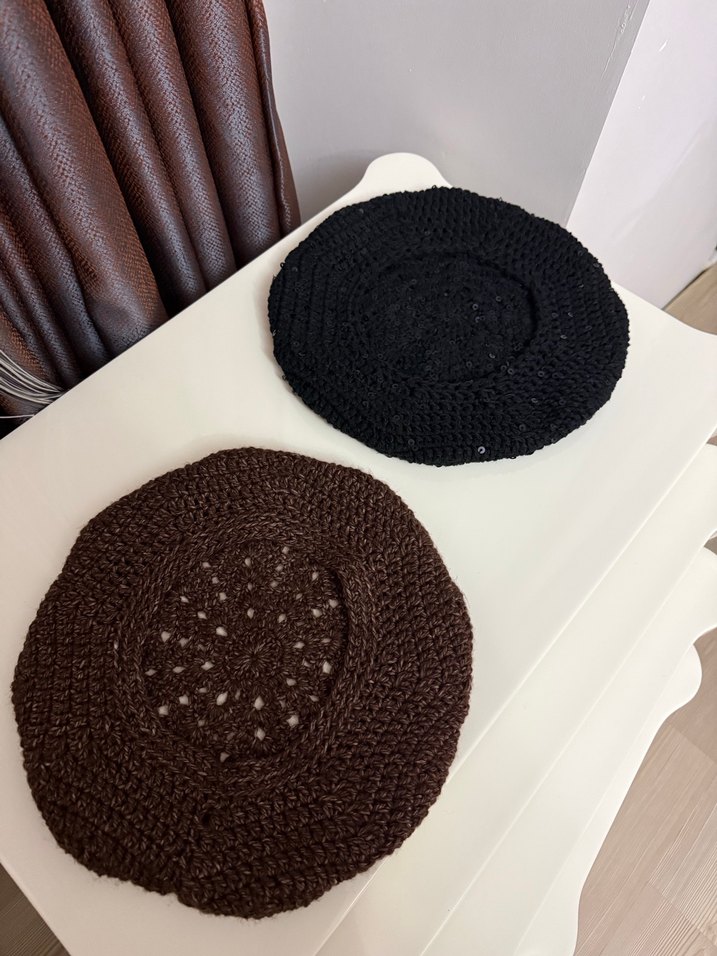 Kadın Örgü Bohem Bere - Kahverengi - Görsel 3