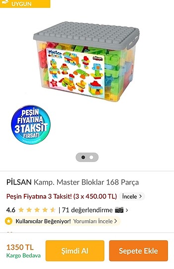 Pilsan 168 parça