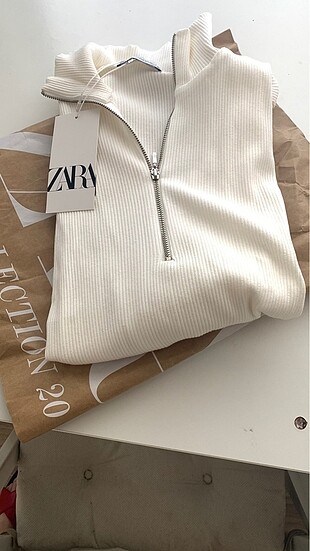 Zara fermuarli bluz