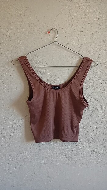 kahverengi crop top