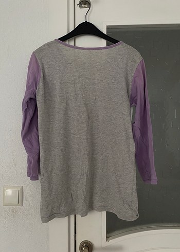 Kız Çocuk Uzun Kollu Dantel Detaylı Tişört - Görsel 2