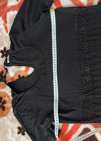 İntimissimi Siyah Nakışlı Bohem Triko Elbise pareo - Görsel 6