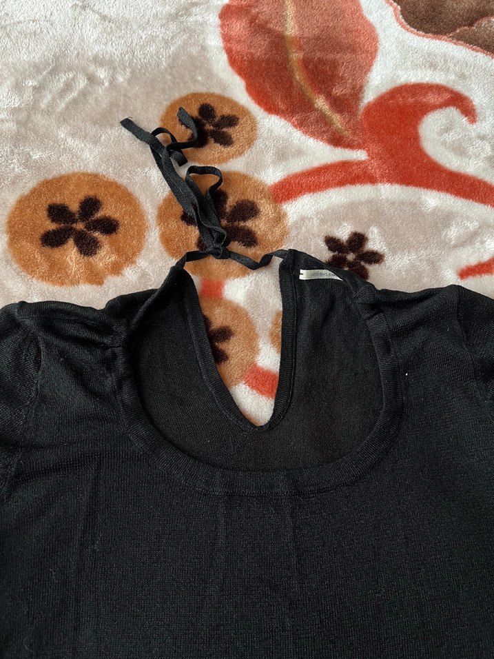 İntimissimi Siyah Nakışlı Bohem Triko Elbise pareo - Görsel 4