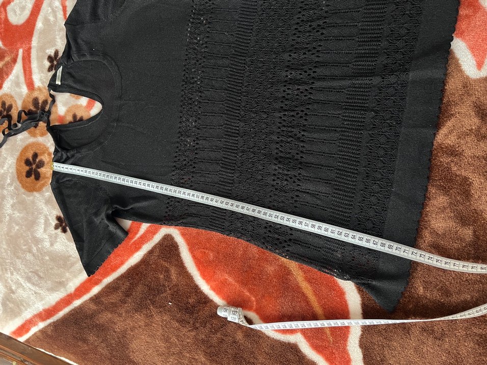 İntimissimi Siyah Nakışlı Bohem Triko Elbise pareo - Görsel 5