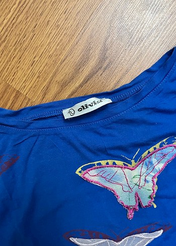 Mavi baskılı t shirt - Görsel 3