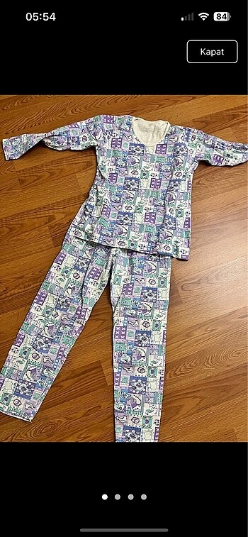 Mor pijama takımı