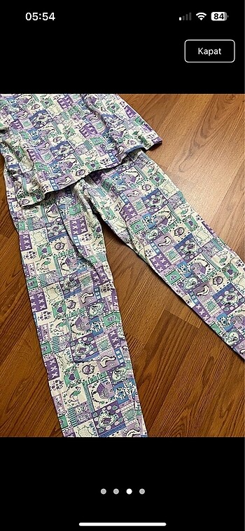 m Beden Mor pijama takımı