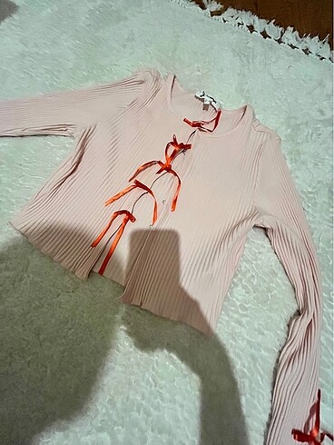 Koton Pembe bluz kudeleli