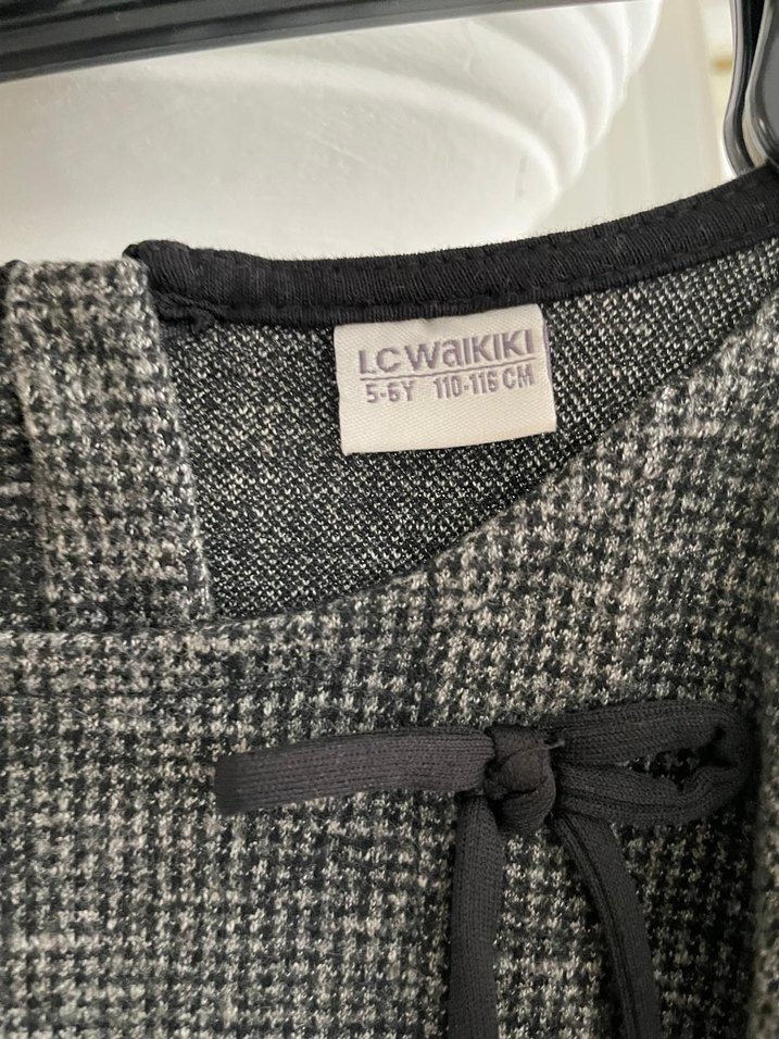 Lcw Marka Kışlık Gri Kız Elbisesi - Görsel 3