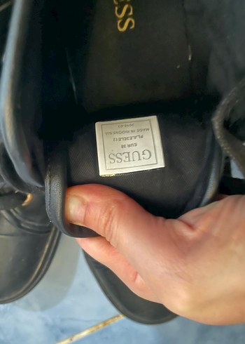 Siyah Guess Marka Kadın Spor Ayakkabı - Görsel 4