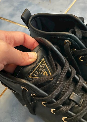 Siyah Guess Marka Kadın Spor Ayakkabı - Görsel 3