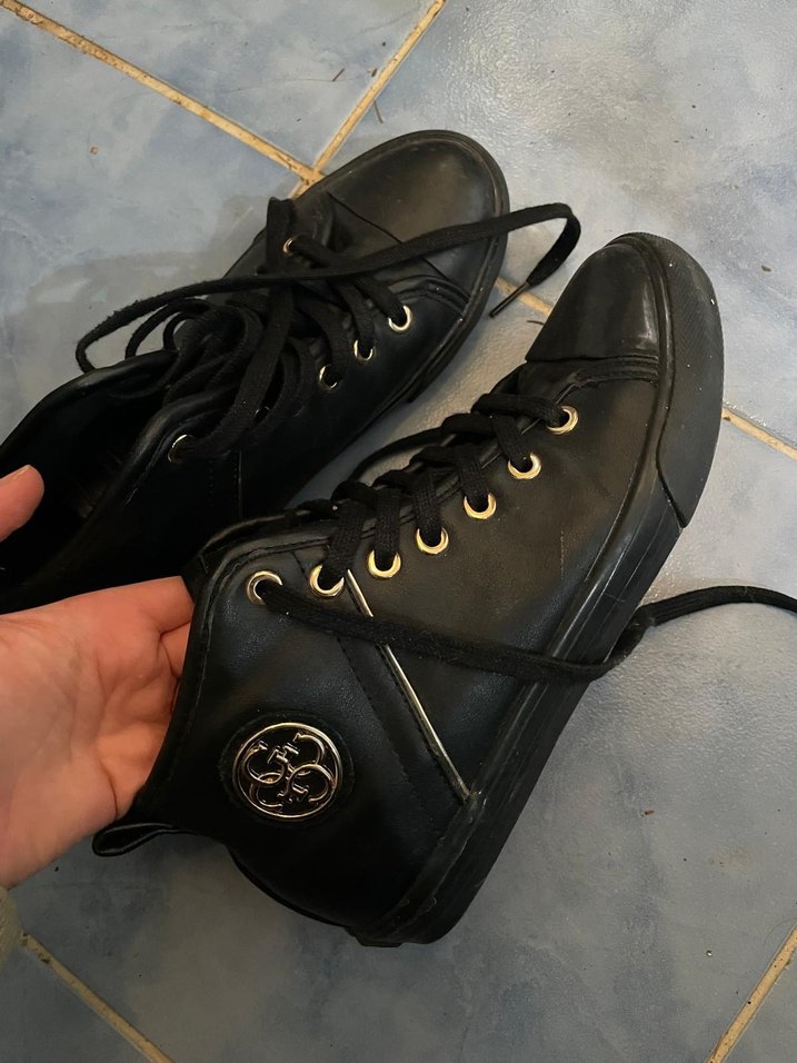 Siyah Guess Marka Kadın Spor Ayakkabı - Görsel 2