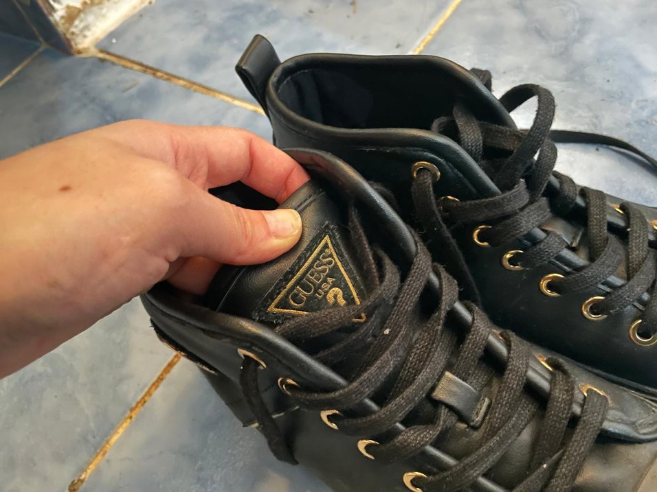 Siyah Guess Marka Kadın Spor Ayakkabı - Görsel 3