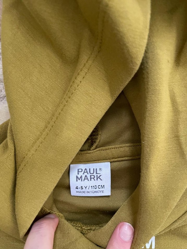 Kız Çocuk Yağ Yeşili Kapüşonlu Sweatshirt - Görsel 3