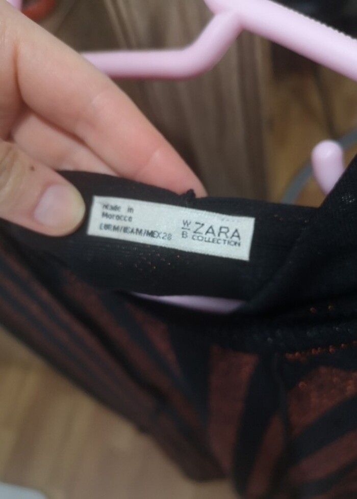 Orijinal zara simli uzun tunik sweat  - Görsel 2