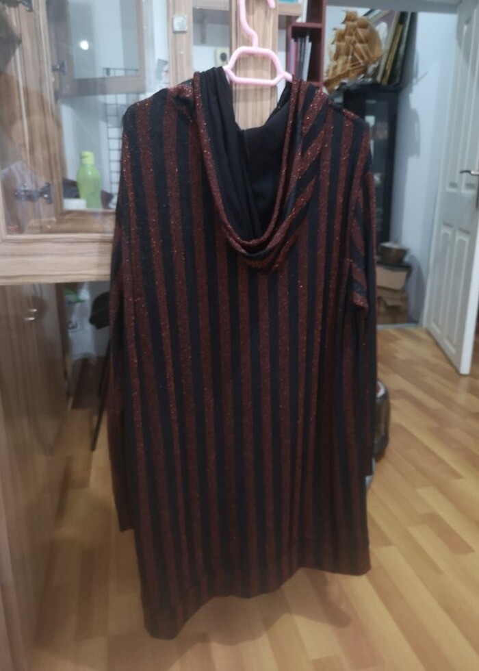 Orijinal zara simli uzun tunik sweat  - Görsel 3