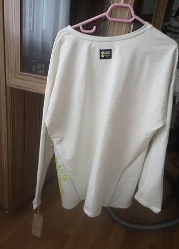 Beyaz etiketli pamuklu sweat tunik - Görsel 5