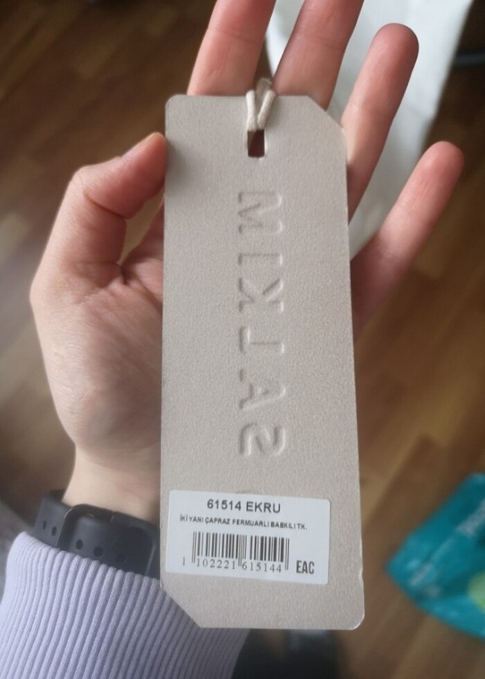 Beyaz etiketli pamuklu sweat tunik - Görsel 3