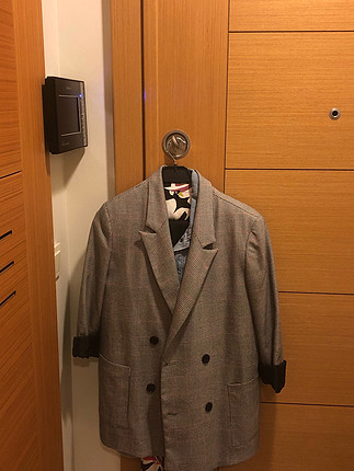 Sezonun trendi kareli blazer ceket 