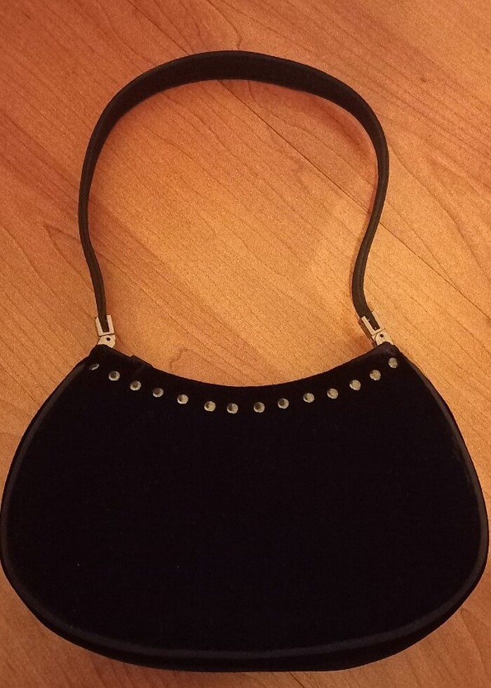 NİNE WEST MARKA KADİFE MİNİ ÇANTA-SIFIR - Görsel 4