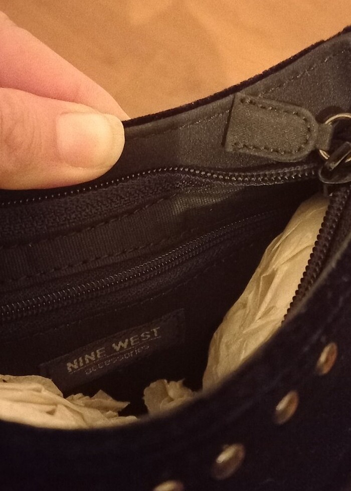 NİNE WEST MARKA KADİFE MİNİ ÇANTA-SIFIR - Görsel 5