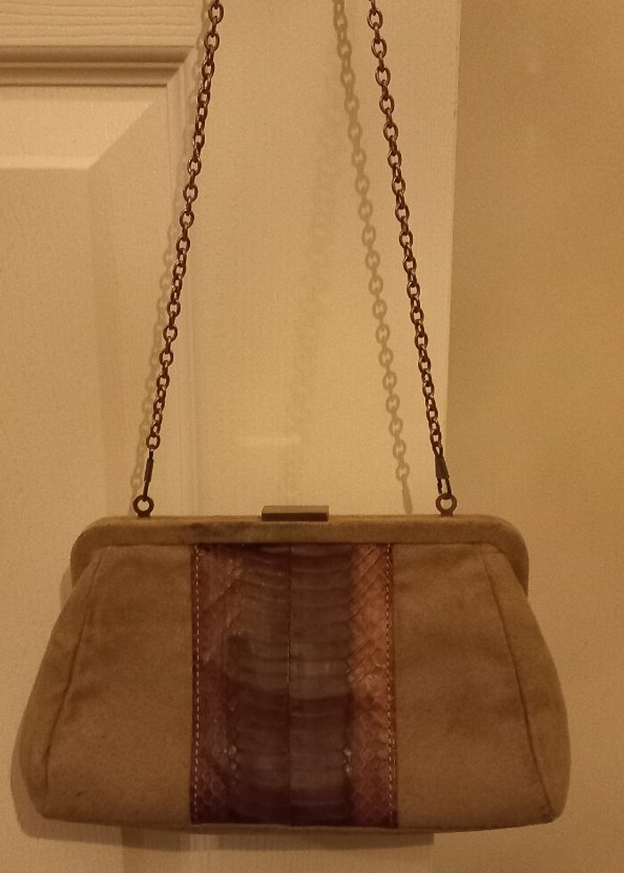 NİNE WEST MARKALI YILAN DERİSİ ÇANTA - Görsel 2