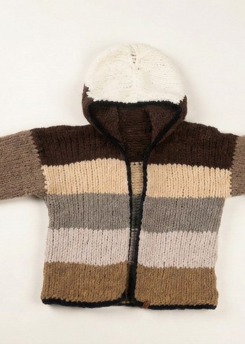 ÖzelTasarım El Örgüsü Kadife Bayan Hırka - Görsel 3