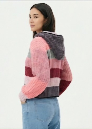 Özel Tasarım El Örgüsü Kadife Bayan Hırk - Görsel 4