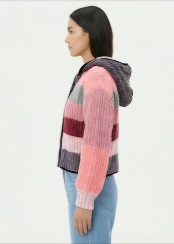 Özel Tasarım El Örgüsü Kadife Bayan Hırk - Görsel 3