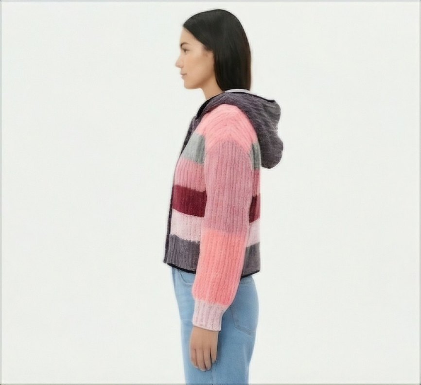 Özel Tasarım El Örgüsü Kadife Bayan Hırk - Görsel 3