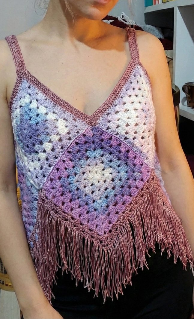 El Örgüsü Mor Püsküllü Bohem Büstiyer - Görsel 3