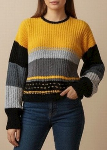 Sıcacık Tutan Kadife Örgü Kazak - Görsel 4