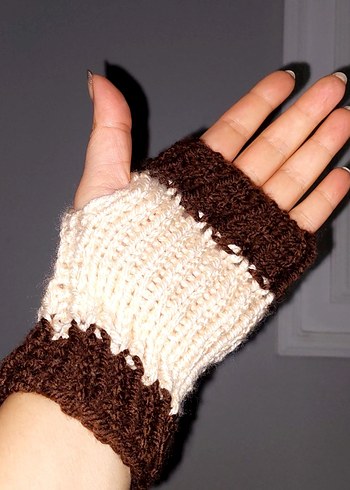 El Yapımı Parmaksız Örgü Eldivenler - Görsel 3