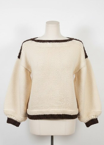 El Örgüsü Oversize Blok Renkli Triko Kazak - Görsel 5