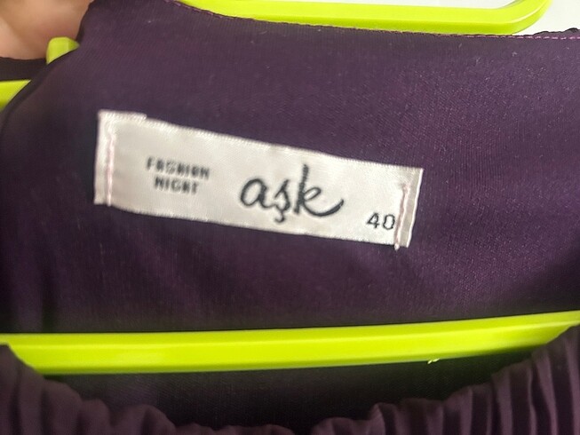 40 Beden mor Renk Abiye elbise