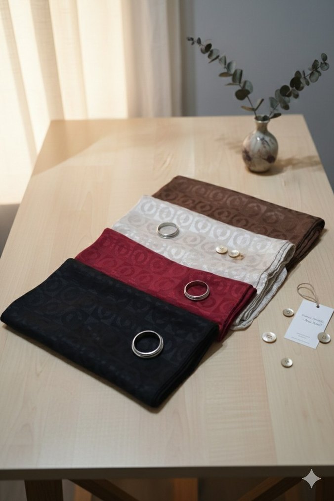 Bohem lacivert Kadın Drapeli Şal - Görsel 2