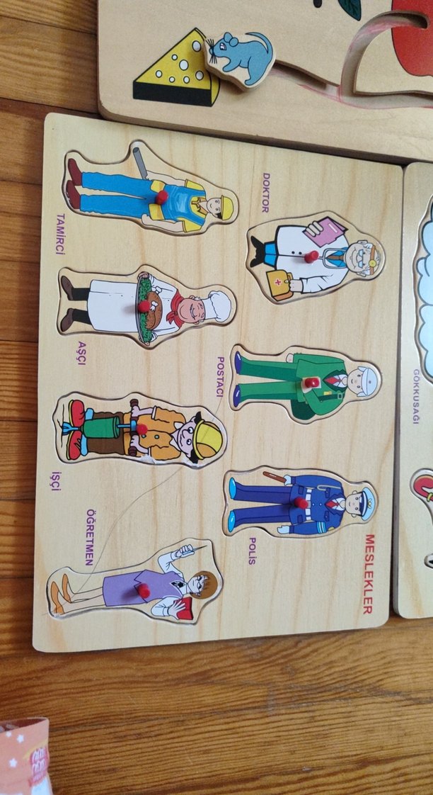 Renkli Ahşap Çocuk Bulmacası Seti - Görsel 3