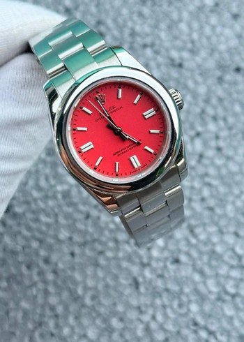 Rolex Klasik Tasarımlı Kırmızı unisex