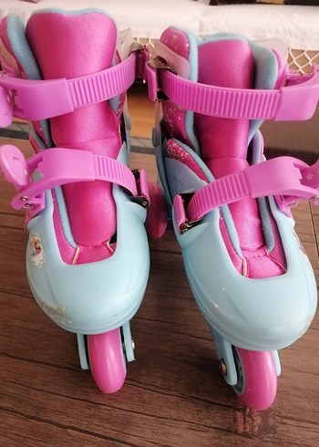 DİSNEY ELSA Pembe Mavi Kız Çocuk Kaykay Paten 31/34 Numara