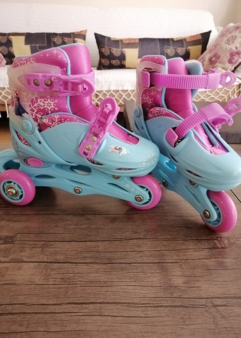 tek ebat Beden DİSNEY ELSA Pembe Mavi Kız Çocuk Kaykay Paten 31/34 Numara